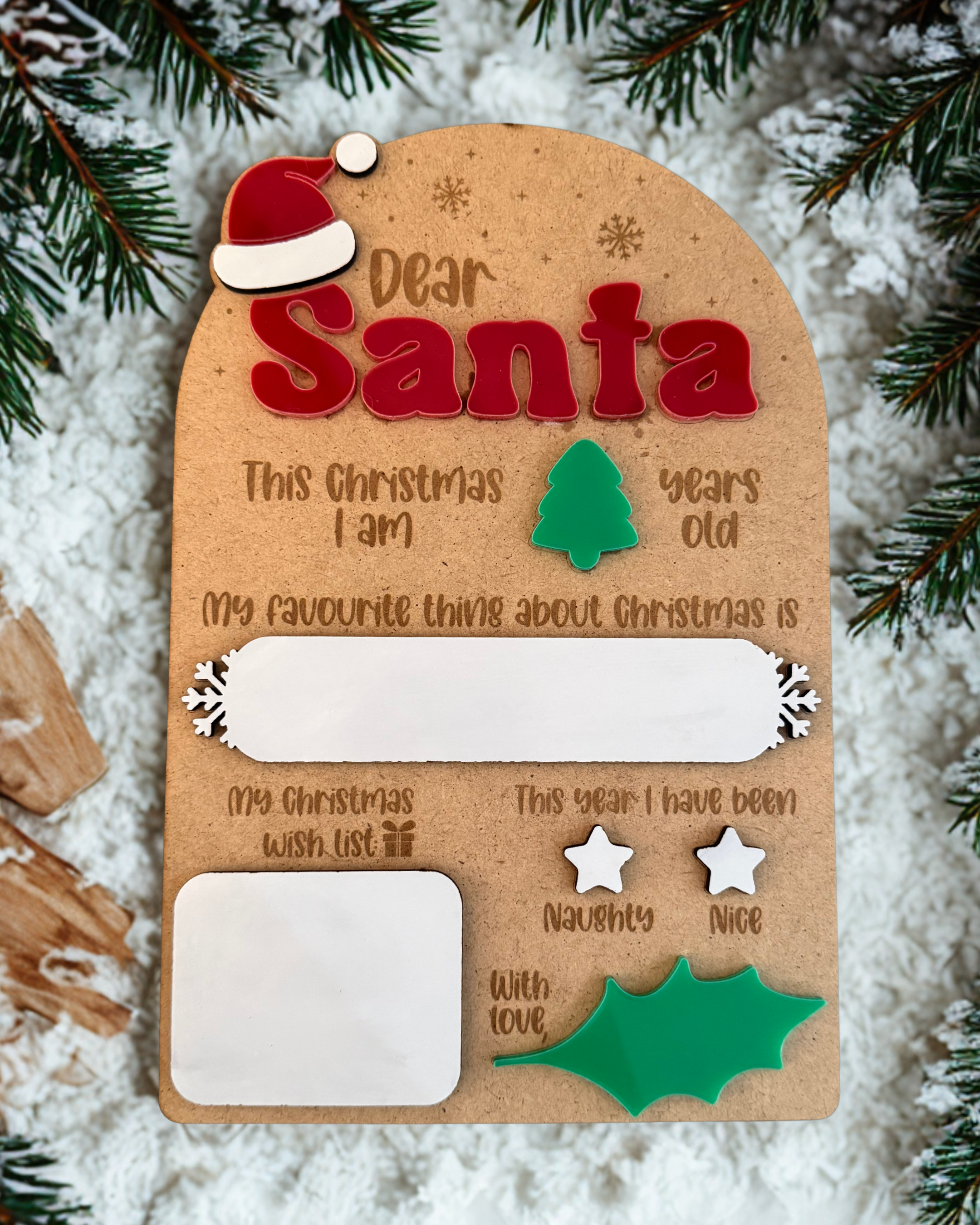 Fill-In Santa Letter Board