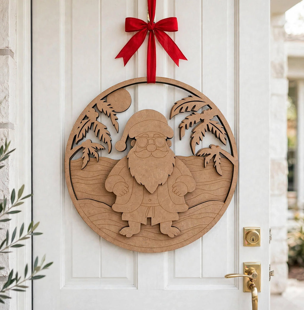 Summer Santa Wreath