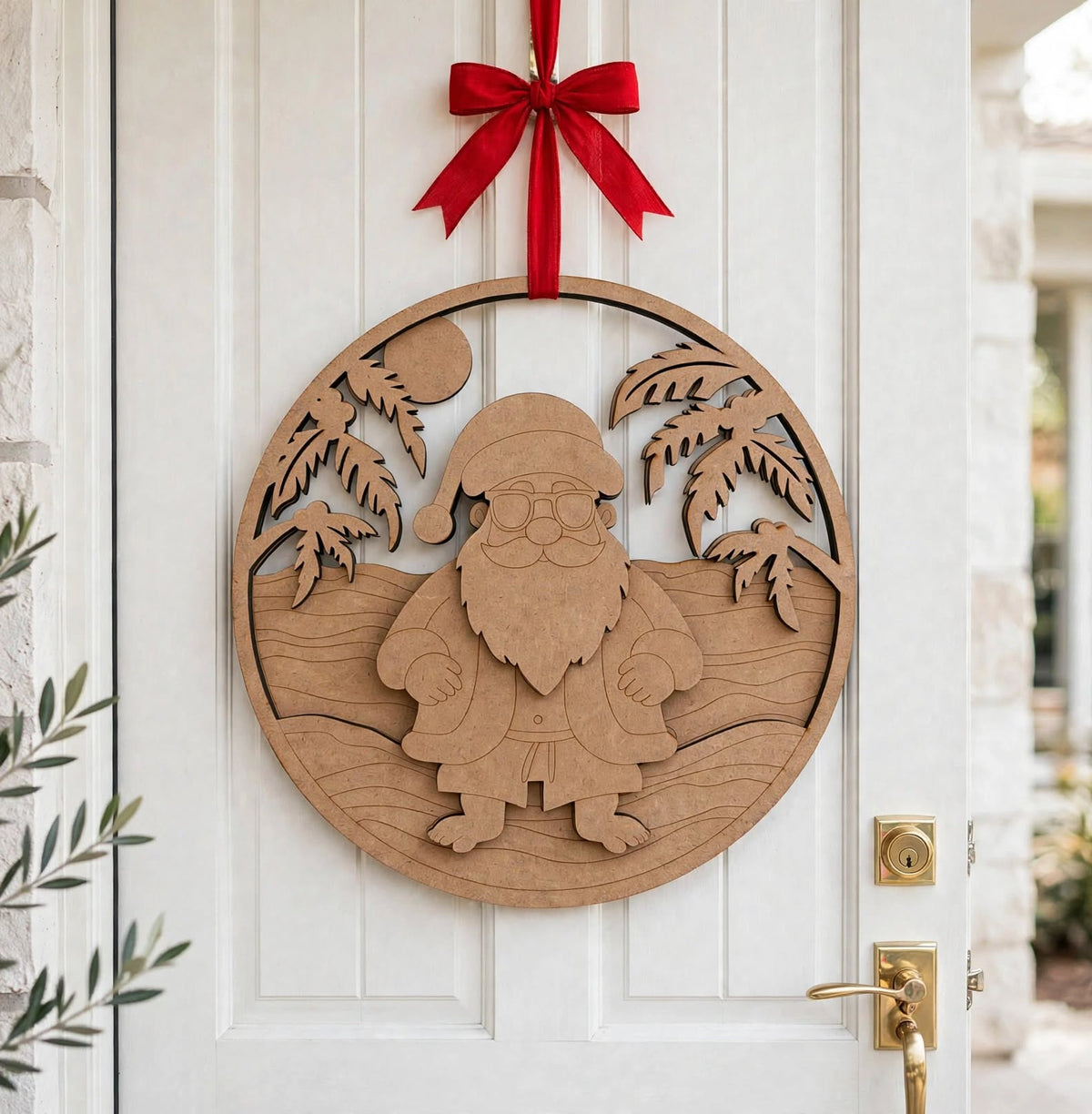 Summer Santa Wreath