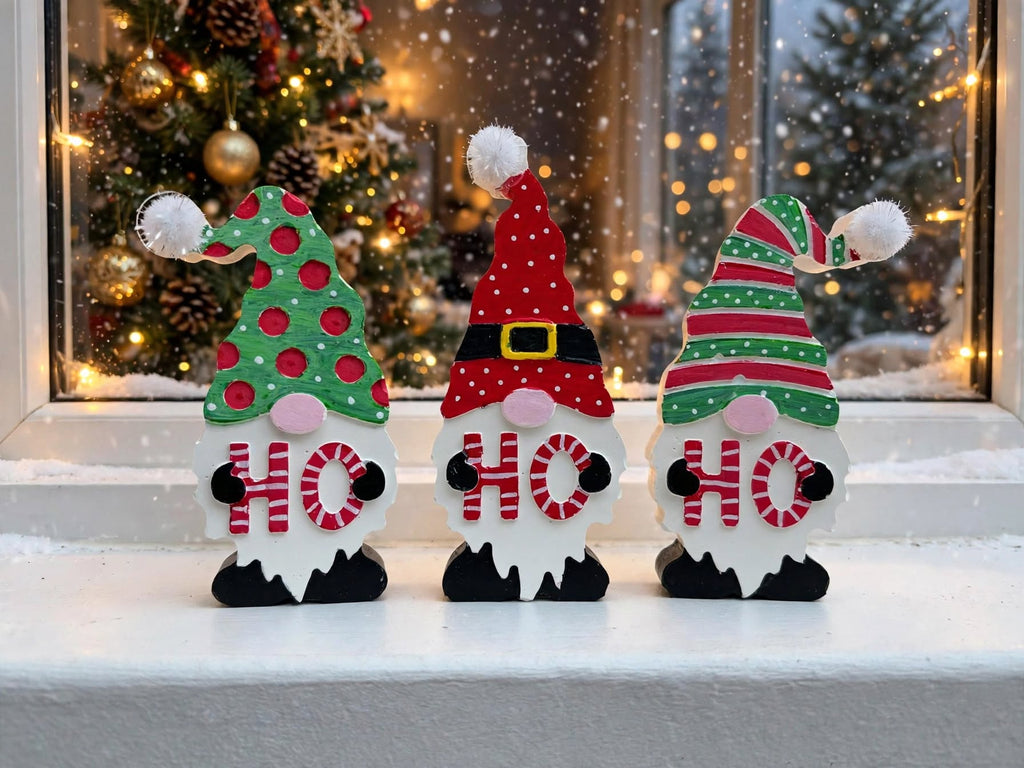 Ready-to-paint Christmas Gnomes