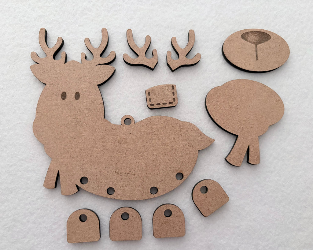 DIY Christmas Ornaments Set 2: Reindeer & Christmas Elf