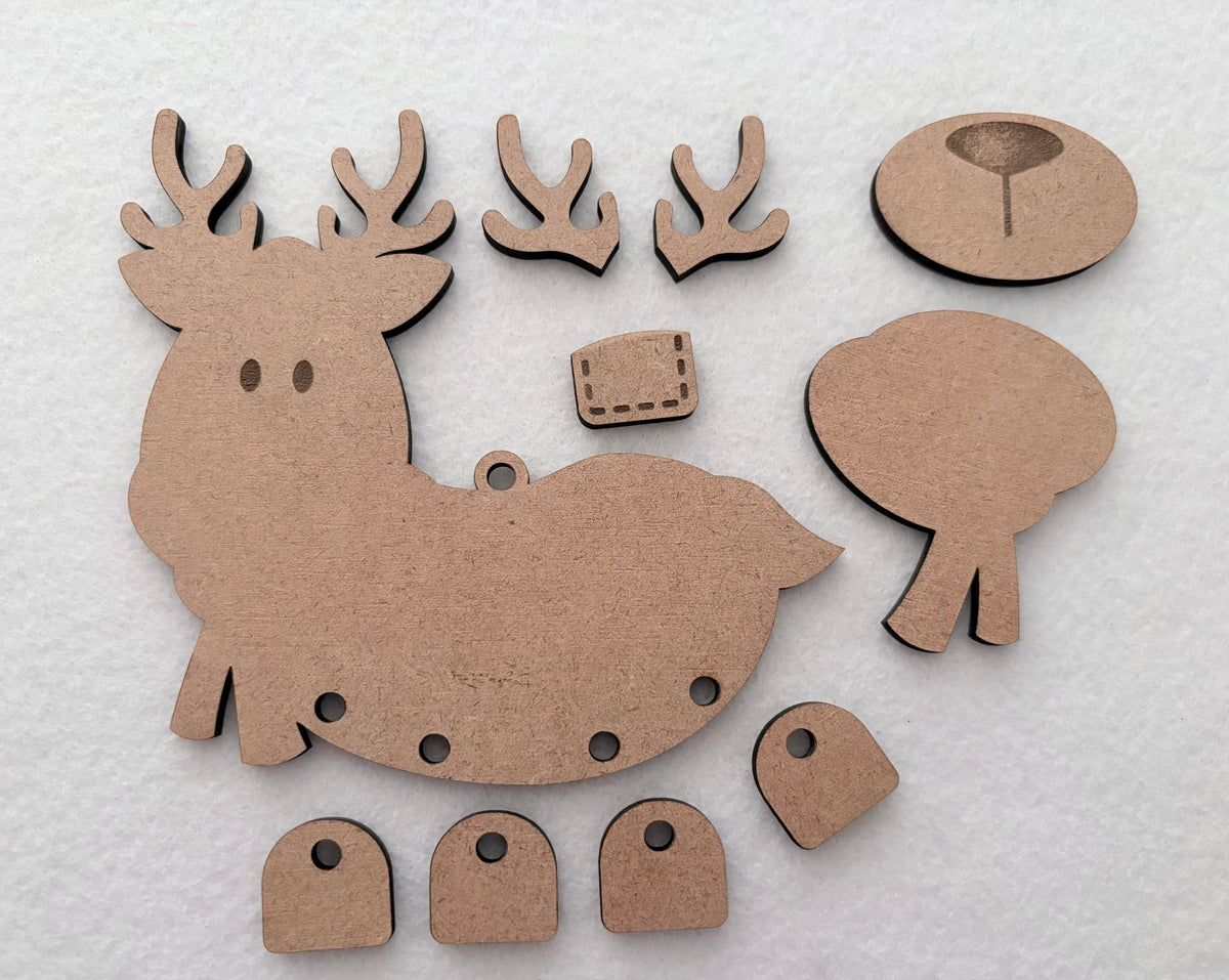 DIY Christmas Ornaments Set 2: Reindeer & Christmas Elf