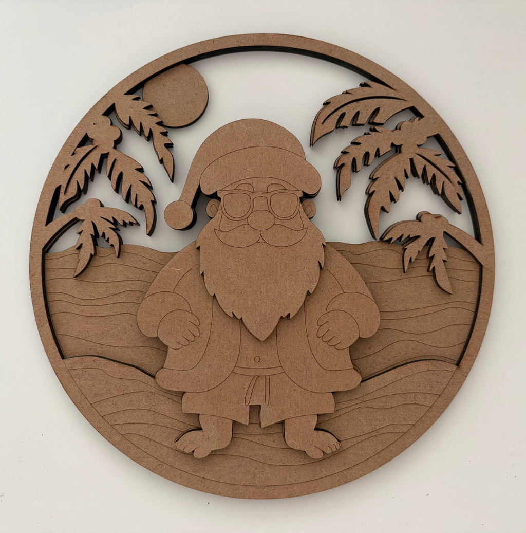 Summer Santa Wreath